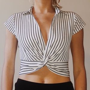ASOS Striped Crop Top